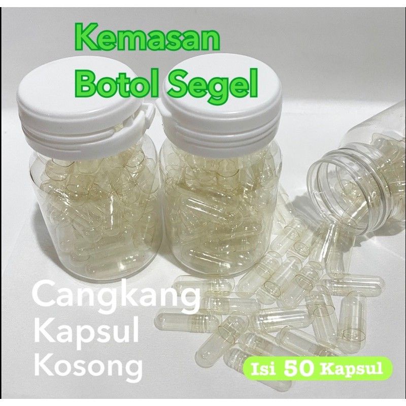 Kapsul VEGETABLE Halal Vegan Veggie Capsule isi 50/Kapsul Kosong Cangkang Vegie/Gelatin Capsule Essential Oil YLEO