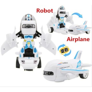  Mainan  Anak Pesawat Airbus Deformation Robot Plane 