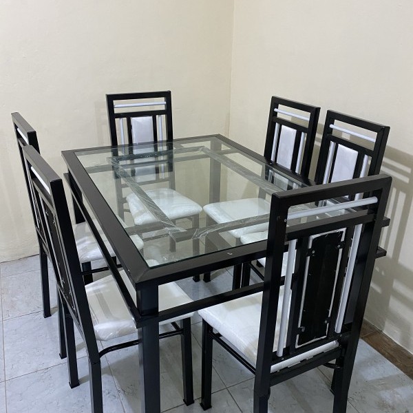 Jual Set Meja Makan Besi Minimalis Swedia 6 Kursi Kota Bogor Ahenjayaabadi Tokopedia