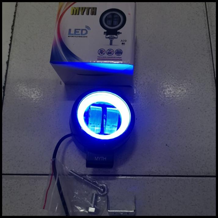 Lampu Tembak Daymaker Mini Bulat Eagle Eye Biru Tembak Putih Terang
