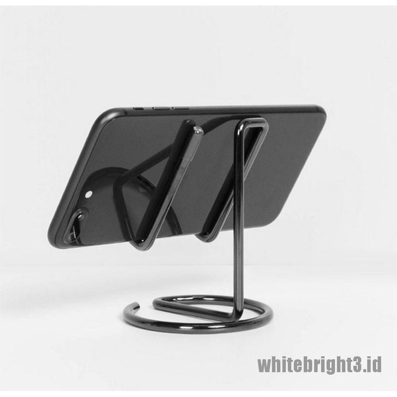 &lt; White3 &gt; Stand Display Handphone / Tablet Bahan Besi Tempa Gaya Nordic