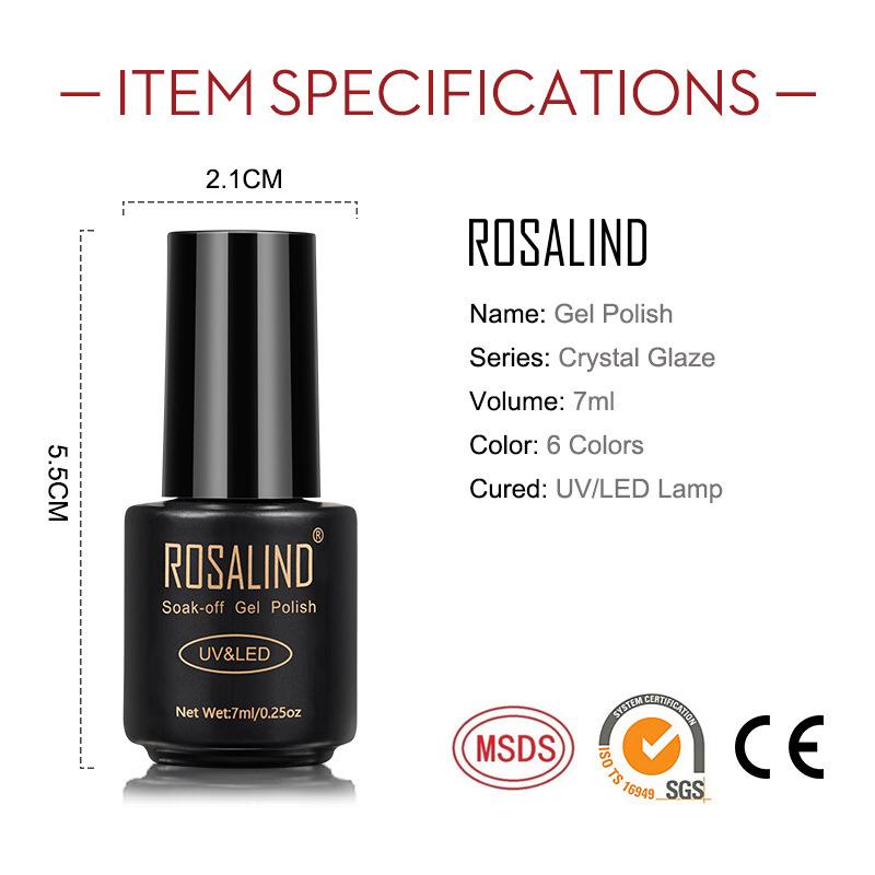 ROSALIND Glaze Series Gel Nail Polish UV LED Nail Art / Kutek / Cat Kuku