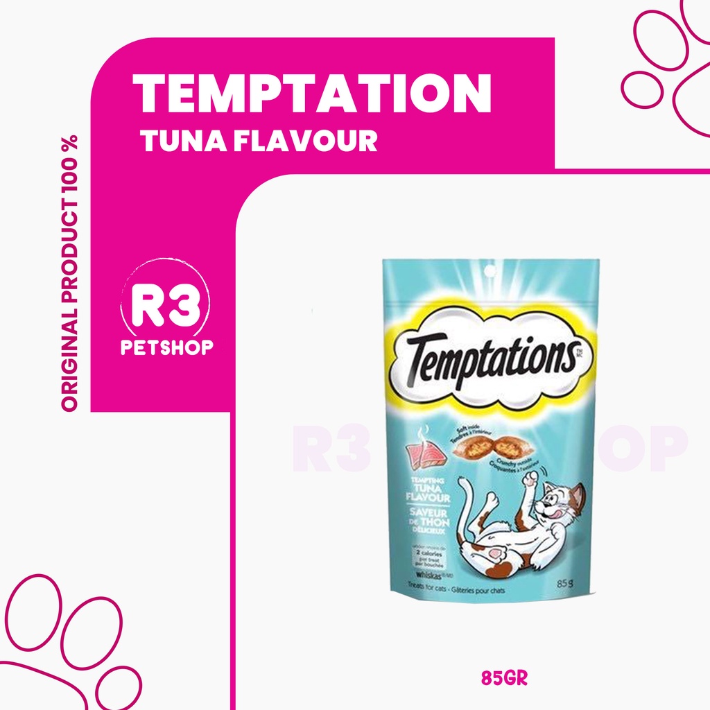 Makanan kucing Temptations 85gr Cemilan kucing sehat