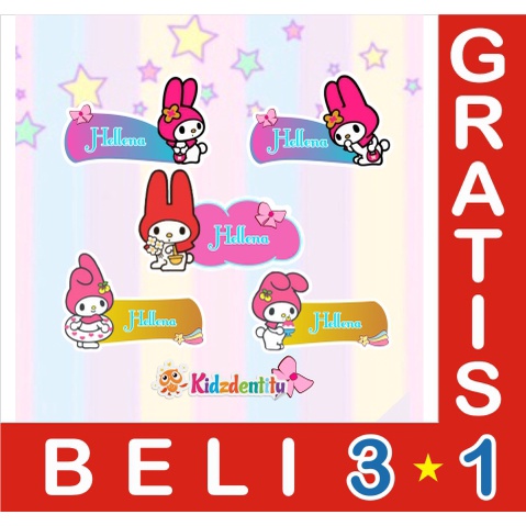 

LABEL NAMA CUTE MY MELODY