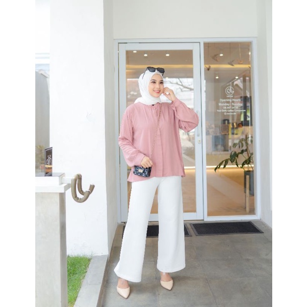 Eliza Kemeja Sanghai Formal Kemeja Sanghai Rayon Twill Premium