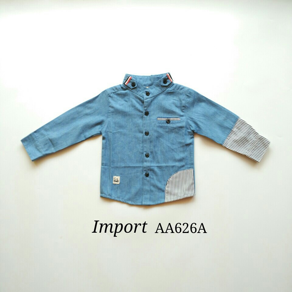 Kemeja bayi dan anak bahan jeans merk USON import