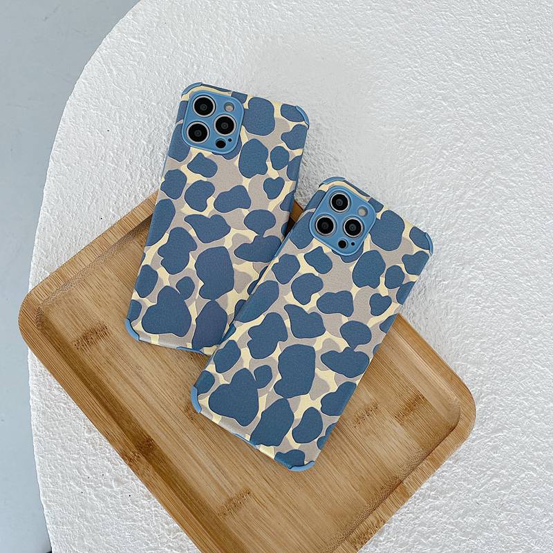 Blue Leopard Soft Case OPPO A5 A9 A31 A53 A33 A3S F11 F9 A7 A5S A12 A52 A92 Reno 3 5 6 A83 A57 A39 VIVO V9 S1 V15 Z1 V20 Pro Y93 Y91C Y50 Y20 Y30 Y12S Y11 Y12 Y15 Y17 V9 Y19 iP iPhone 6 7 6S 8 + Plus X XS XR 11 12 Pro Max Xiaomi Redmi Note 7 8 10-4