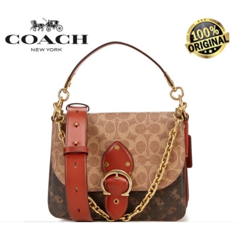 tas coach beat in signature canvas with horse & carriage printing