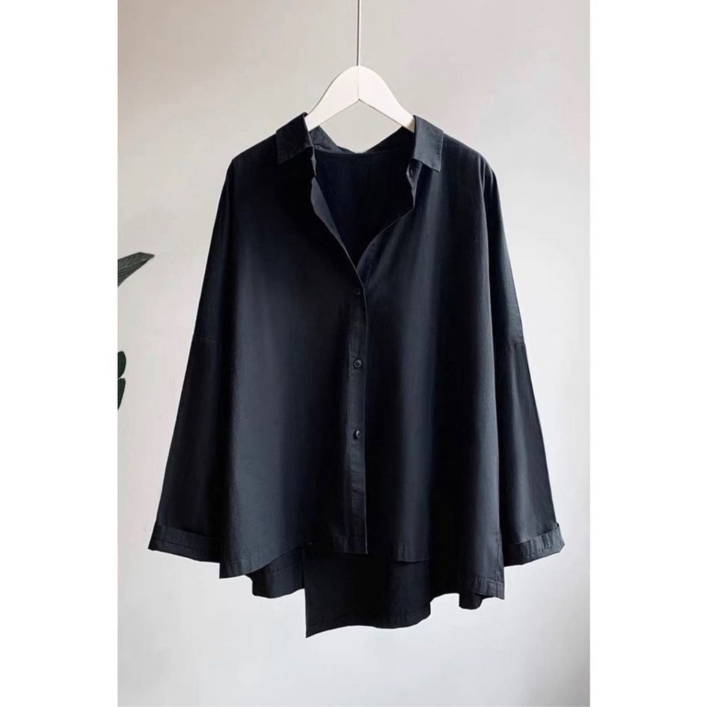 BISA COD / GLEEN TOP BAJU ATASAN KEMEJA WANITA / KEMEJA WANITA CASUAL POLOS JUMBO FORMAL IMPORT-2