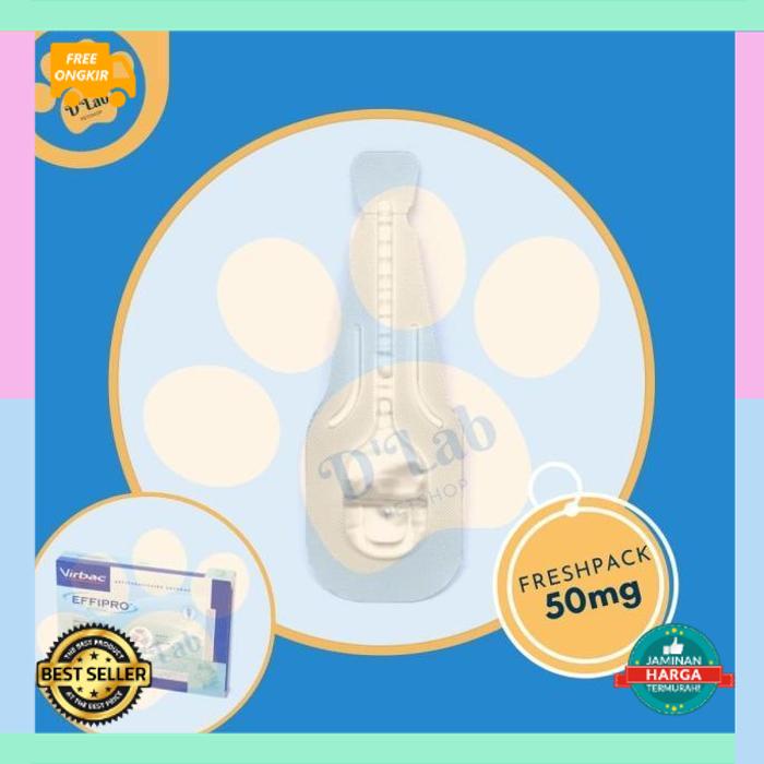 EFFIPRO Cat 50mg Virbac Obat Kutu Kucing Nafsu Makan, Bulu Rontok, Jamur, Kutu, Scabies