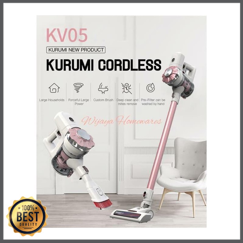 Kurumi KV-05 Rose Gold Cordless Stick Vacuum Cleaner / Kv05 Rosegold - Rose Gold VB-1287-942