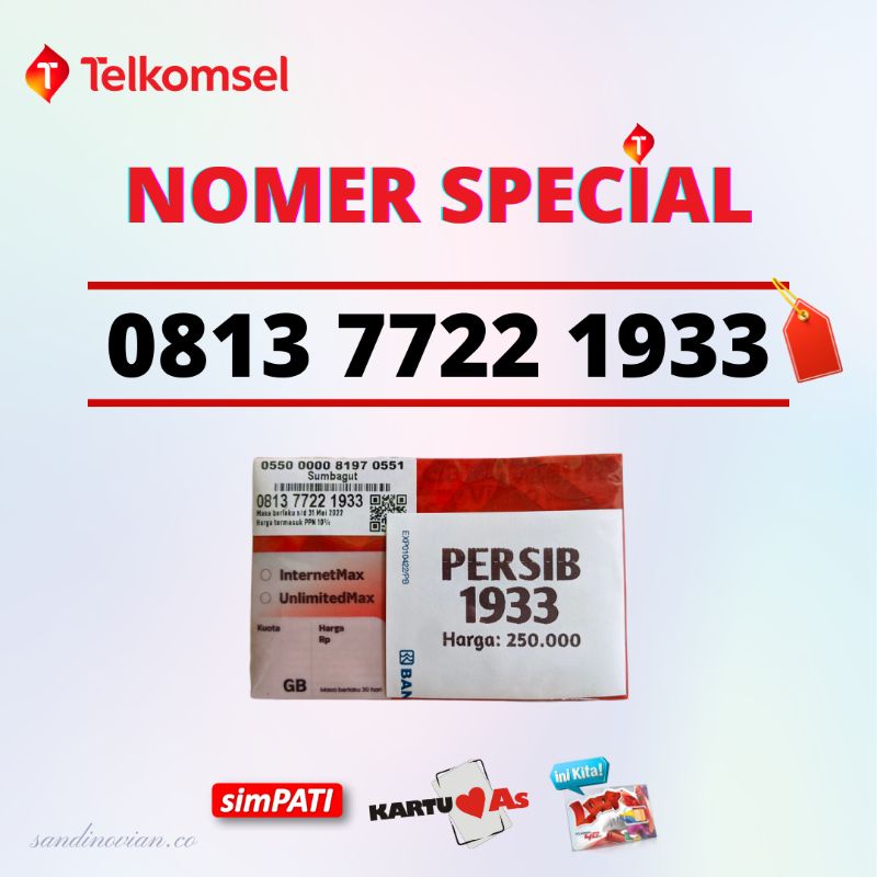 NOMER CANTIK SIMPATI TAHUN PERSIB 1933 PERDANA NOCAN BOBOTOH PERSIB 4G LTE