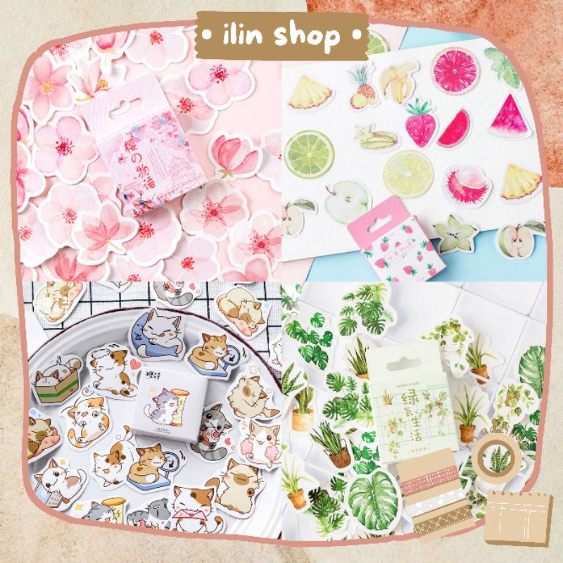 

15pcs Sticker Deco Box Sharing | Stiker Dekorasi for Journal / Binder / Scrapbook / Diary