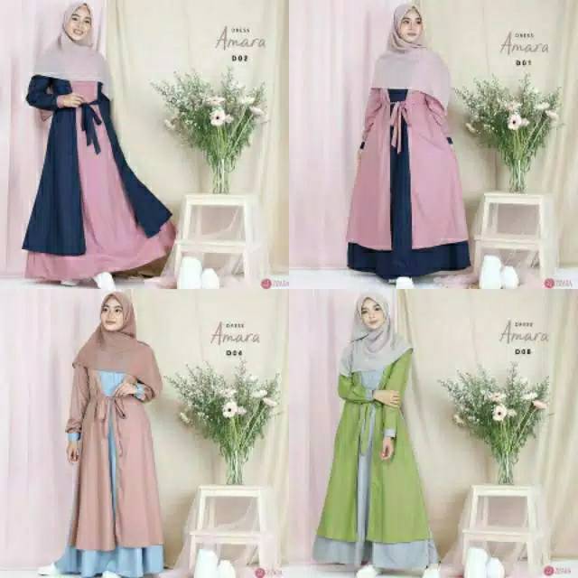 Amara dress / baju muslim kekinian