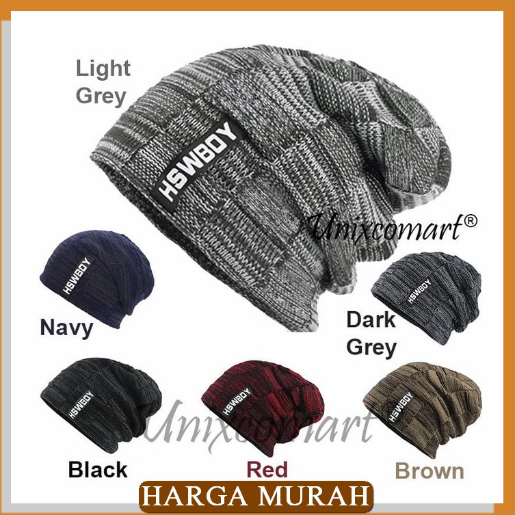 Tren Kekinian - Kupluk Pria Wanita Rajut Nama Distro Skymo Beanie KH630 Hswboy Topi Kupluk Beanie De