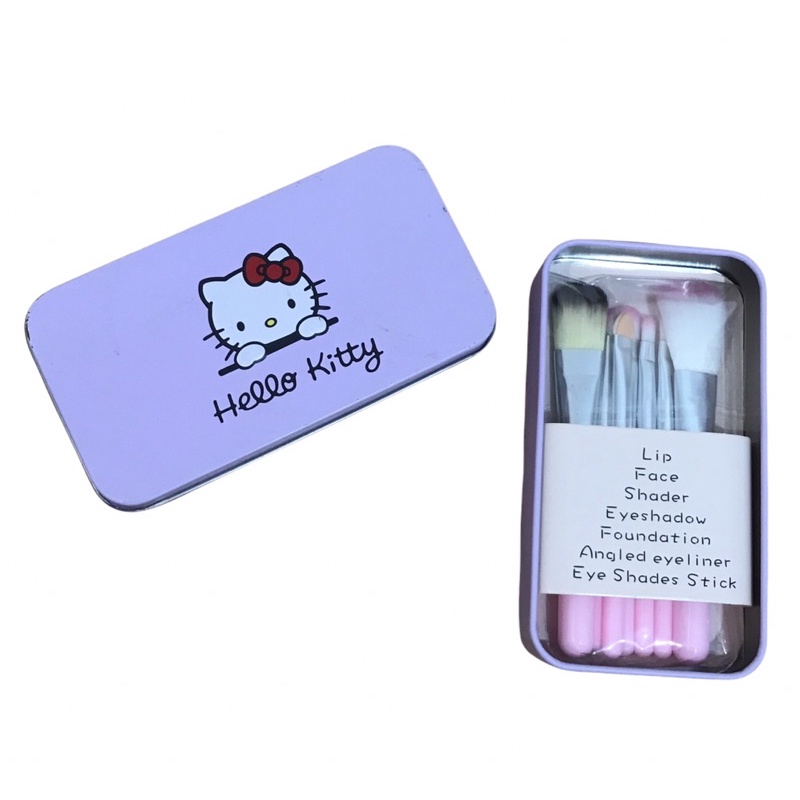 SET LENGKAP KUAS MAKE UP BRUSH CASE HELLO KITTY