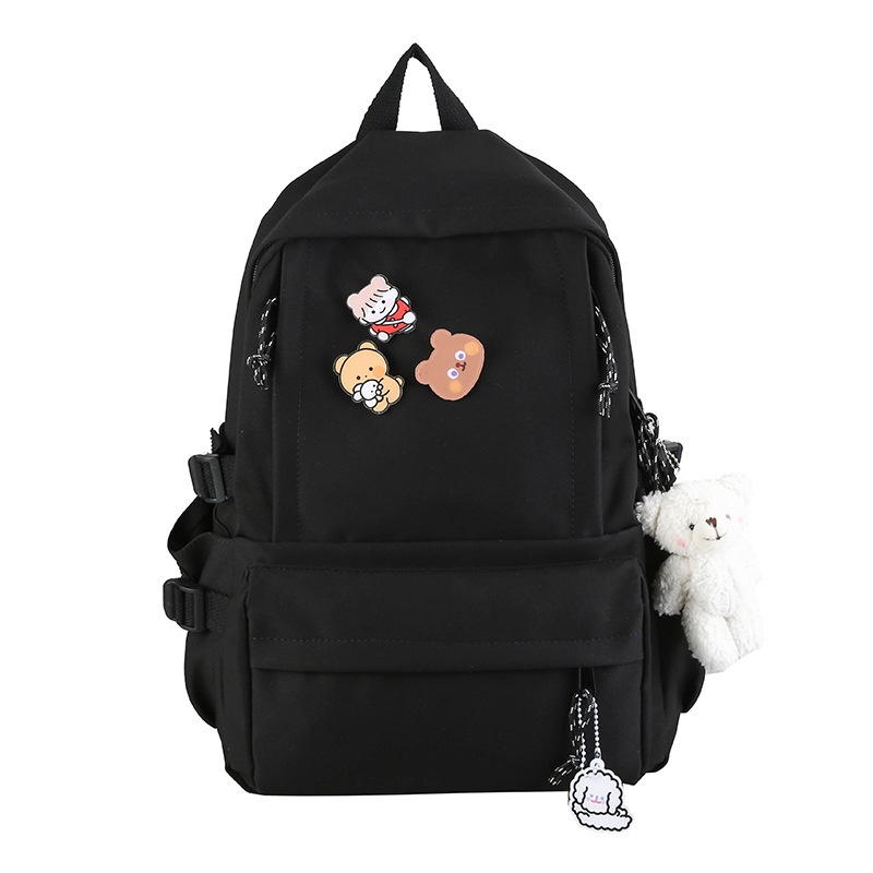 MURMURE.ID | TAS RANSEL WANITA PRIA SEKOLAH KULIAH BACKPACK IMPORT SEKOLAH KULIAH KERJA TERBARU TAS WANITA BG036-BLACK