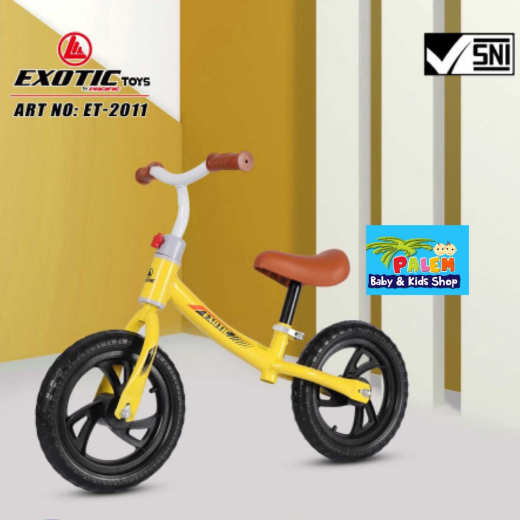 Sepeda Keseimbangan Anak Balance Bike Ride On Anak Push Bike 12 Inch Exotic Sepeda Anak Tanpa Pedal ET-2011