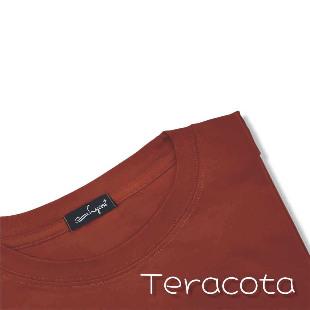 [CYC | COD] REAPICT | Kaos Basic Oversize Top XXL | Cotton Combed | Atasan Trend Wanita Murah Best Seller-Teracotta