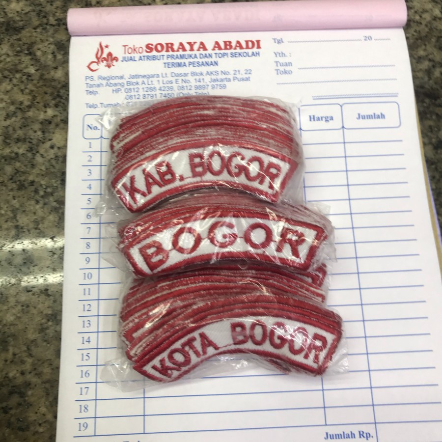 BADGE/BET KWARCAB KHUSUS KAB-KOTA-BOGOR