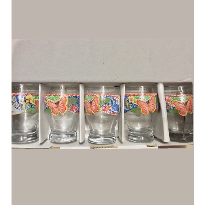 Gelas Kaca Batik isi 5pcs