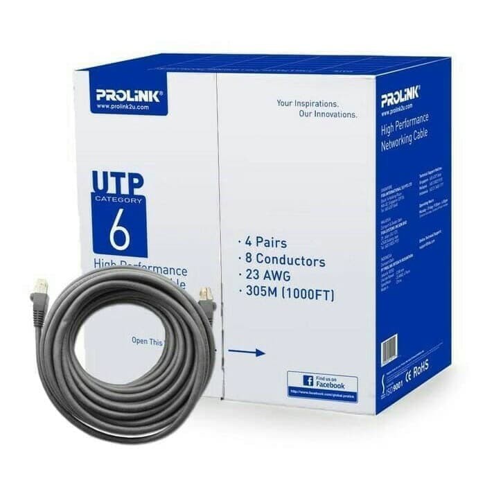 Jual Kabel Lan Prolink Utp Cat Prolink Utp Cat Cable M Gigabit Shopee Indonesia