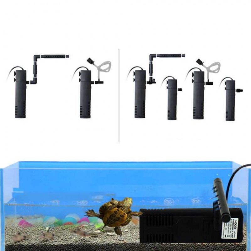 Pompa Air 8W Celup Tahan Air Aquarium Submersible Fish Tank Filter