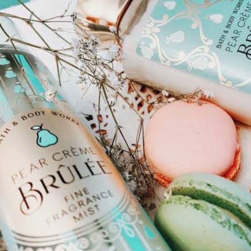 BATH &amp; BODY WORKS BBW PEAR CREME BRULEE SERIES MIST LOTION SHOWER GEL BODY CREAM HAND CREAM SHOWER GEL BODY CREAM LOTION MIST WASH WALLFLOWER ROOMSPRAY SCENTPORTABLE GENTLE GEL DEEP CLEANSING GENTLE FOAMING CREAMY LUXE