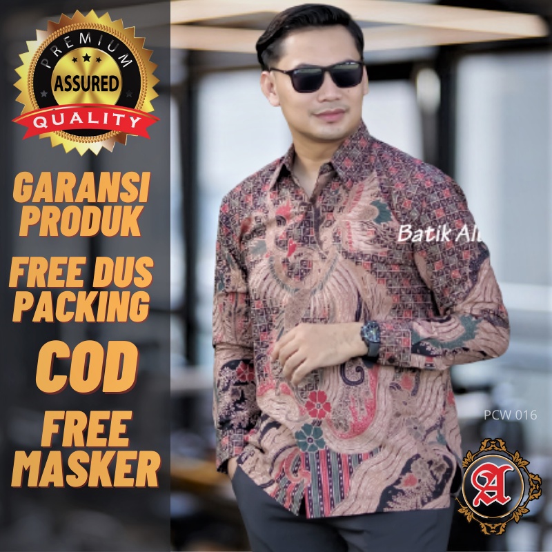 Baju Batik Pria Kemeja Lengan Panjang Modern Prabuseno Premium Full Furing Batik Aluna Solo PCW 016