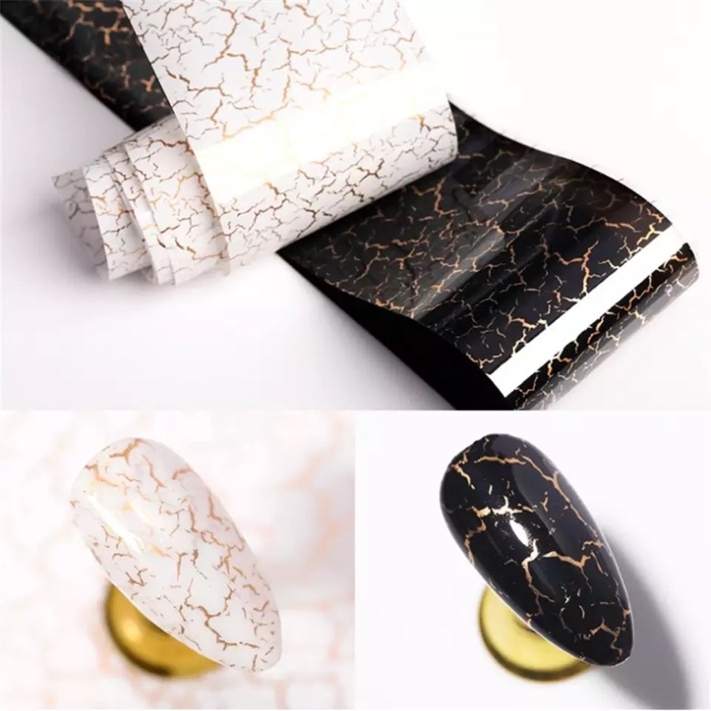 FOIL MARBLE BOTOL HIASAN NAIL ART