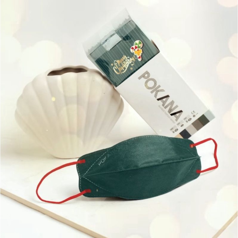 MASKER POKANA EDISI NATAL KN95 KF94 DUCKBILL FASHION CHRISTMAS MASK
