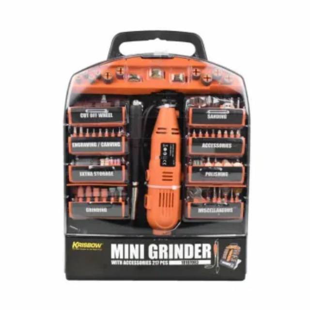 Krisbow Set Gerinda Mini 217 Pcs/Mesin Mini Grinder Original