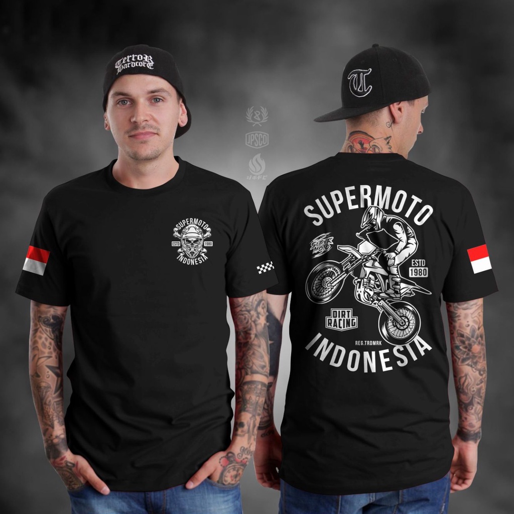 Baju Atasan Kaos Distro Motor Pria Lengan Pendek Terbaru Keren 2022 Supermoto Hits