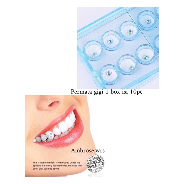 PERMATA GIGI PELANGI PUTIH MERAH BIRU 1 BOX 10 pcs