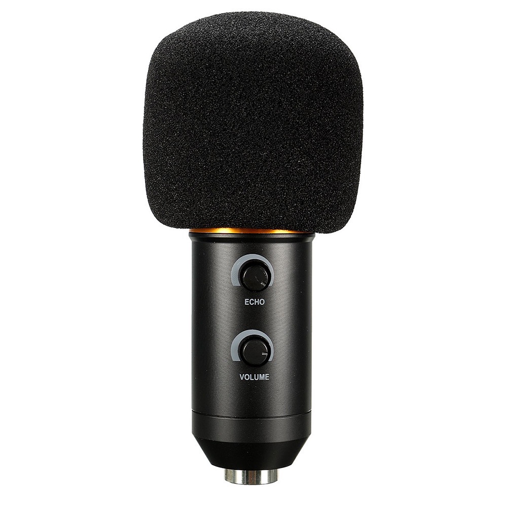 TaffSTUDIO Karaoke Condenser Microphone 3.5mm with Stand - MK-F200TL - Black