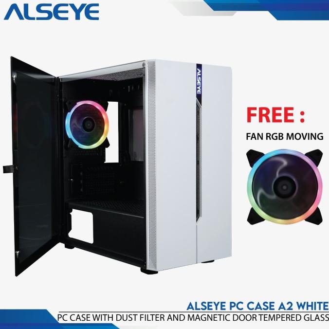 CASING KOMPUTER / PC GAMING ALSEYE A2 PUTIH WITH 1FAN RGB DFG64651E