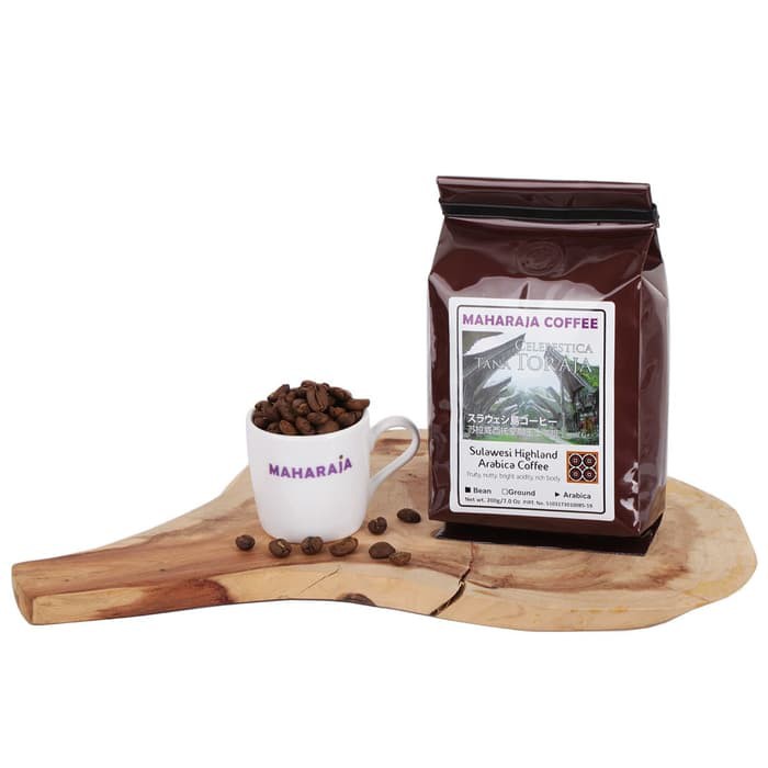 

Kopi Tana Toraja Celebestica 200g Biji Maharaja Coffee