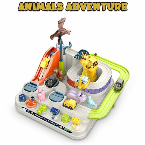 Mini Car Adventure / engineering/ animals - mainan track puzzle