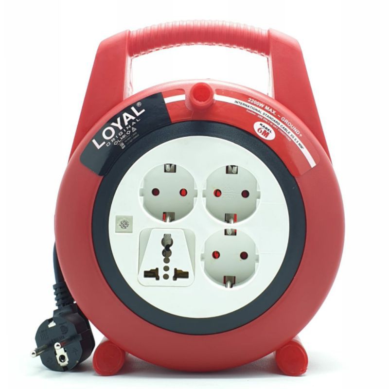 Loyal Original LY-109 Lampu Tanpa Saklar 6M Kabel Box / Box Kabel / Stop Kontak Kabel Rol / Colokan