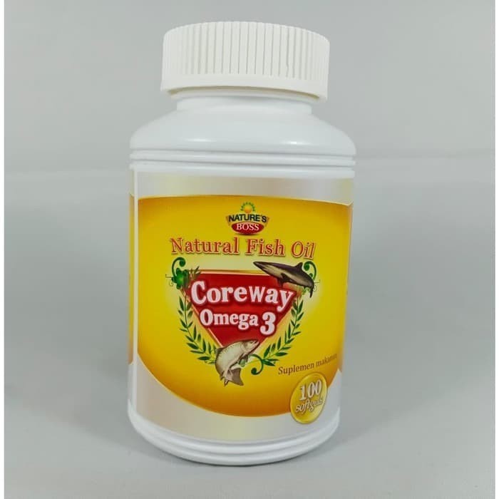 COD Nature's Boss Natural Fish Oil Coreway Omega 3 - isi 100 Softgels