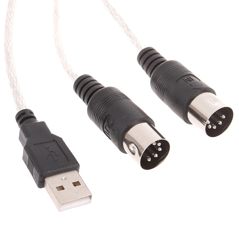 {LUCKID}USB IN-OUT MIDI Interface Cable Converter to PC Music Keyboard Adapter Cord