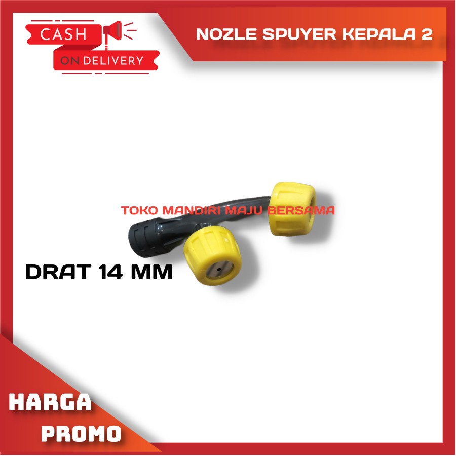 NOZZLE PLASTIK KEPALA 2 / 2 TITIK / MATA SPARYER ELEKTRIK / MANUAL