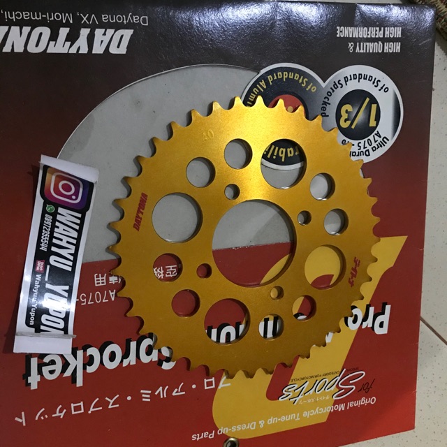 Gir belakang daytona suzuki satria 2 tak size 40