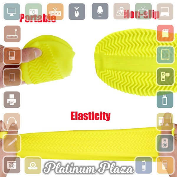 Darden Cover Hujan Sepatu Waterproof Silicone Size M - Black`2OFRTA-