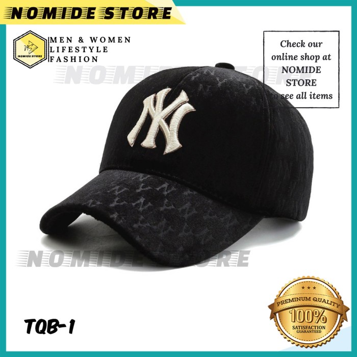 Topi pria keren Baseball capsWanita NY YANKEES MLB Korea Beludru  TQB TQB1 BLACK Cap BEST SELLER Pri