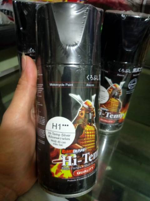 PILOK/PYLOK SAMURAI  ANTI PANAS HITAM dan SILVER  HI-TEMP H2*** CAT SEMPROT 300ML