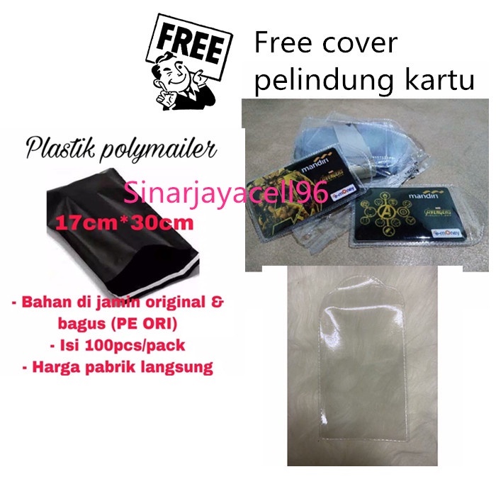 

Plastik packing olshop polymailer 17 x 30 isi (100pcs free cover kartu