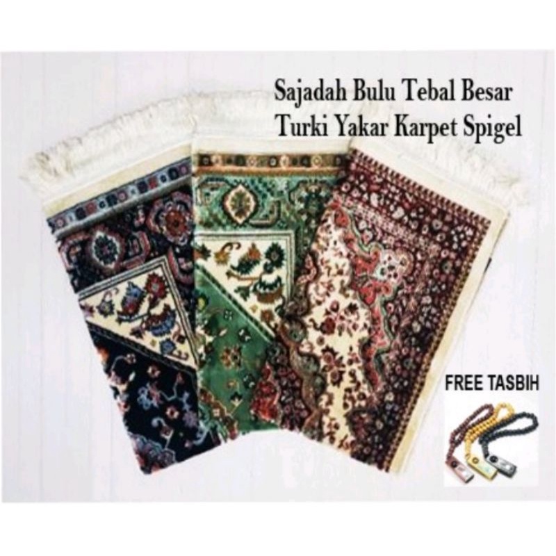 Sajadah Bulu / Sajadah Tebal / Sajadah Besar Turki Yakar SPIGEL Karpet Murah