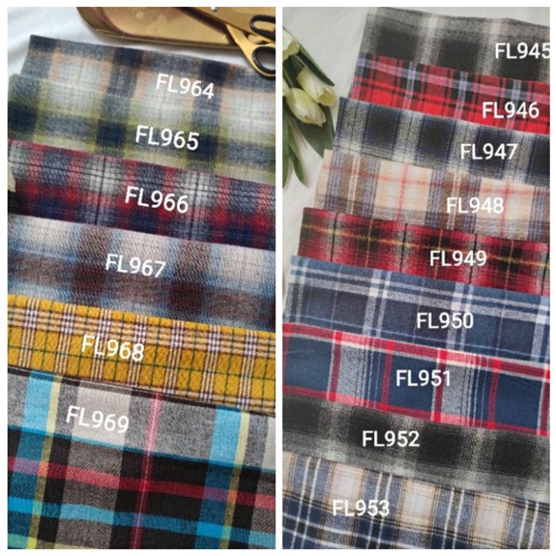 2-50 motif kain flanel kain kotak katun yarndyed harga per 0.5meter/happychild