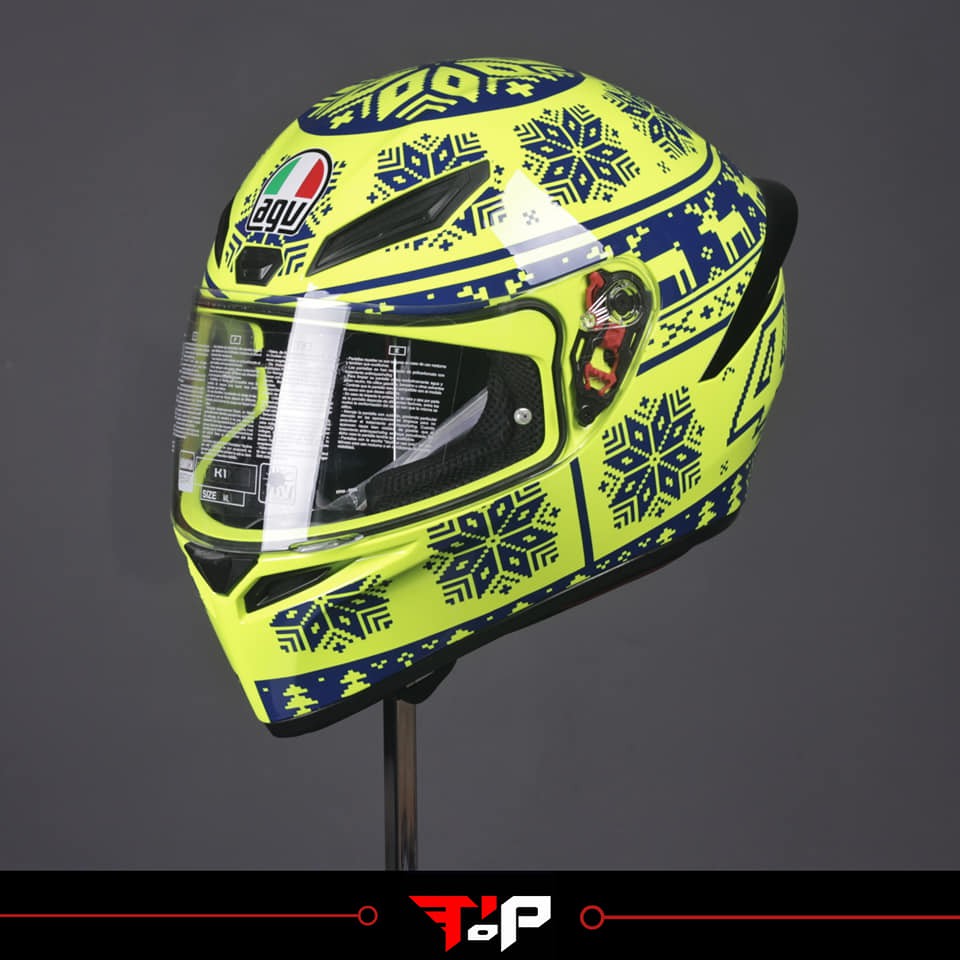 AGV K1 ROSSI WINTER TEST 2015 HELM FULL FACE SPOILER